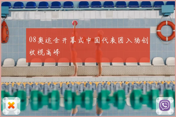 08奥运会开幕式中国代表团入场创收视高峰